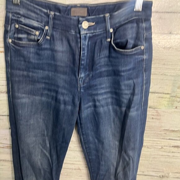 Mother High Waisted Looker Ankle Fray in Tongue in Chic Wash Size 25 - Picture 3 of 10